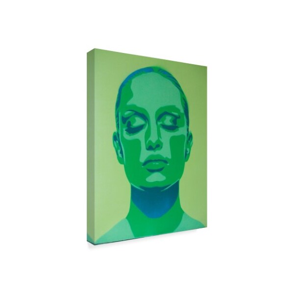 Abstract Graffiti 'Skin Deep Green' Canvas Art,24x32